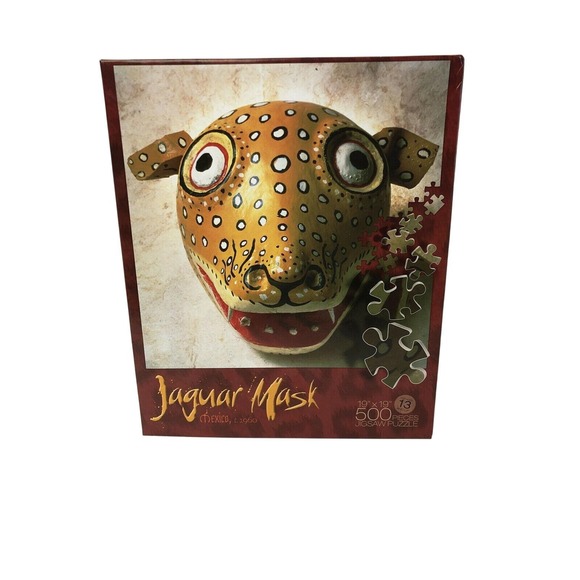 Puzzles Plus Inc Other - Jaguar Mask Mexico Puzzles 500 Piece Jigsaw Complete 19X19
